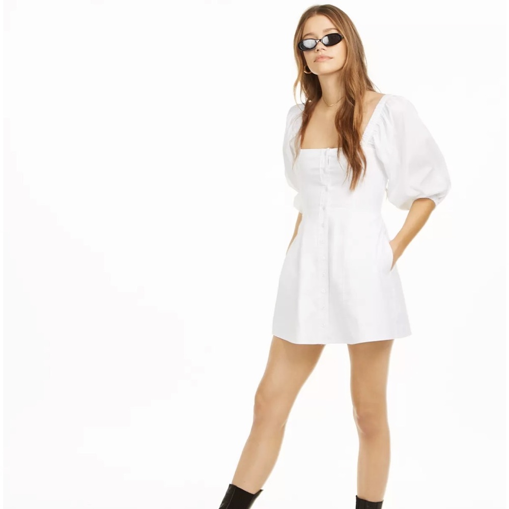 Danielle Bernstein Puff Sleeve Mini Dress